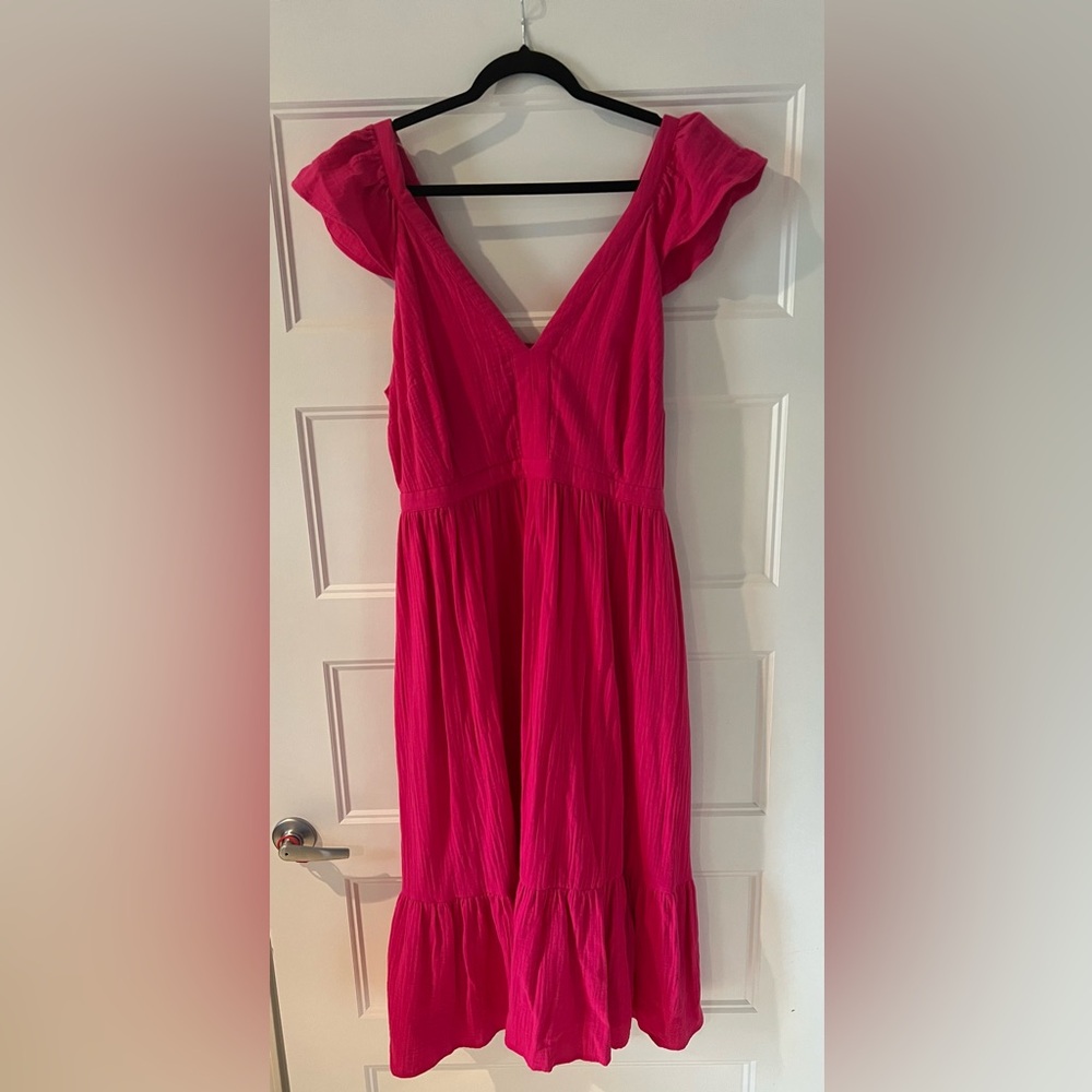 NWT Target Universal Thread gauze dress in bright pink XXL